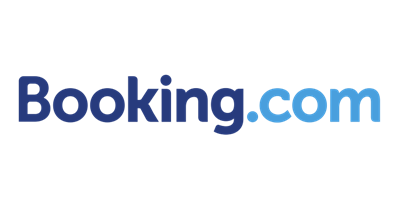 Booking.com logo, the platform where you can book your stay at the Anchored Inn