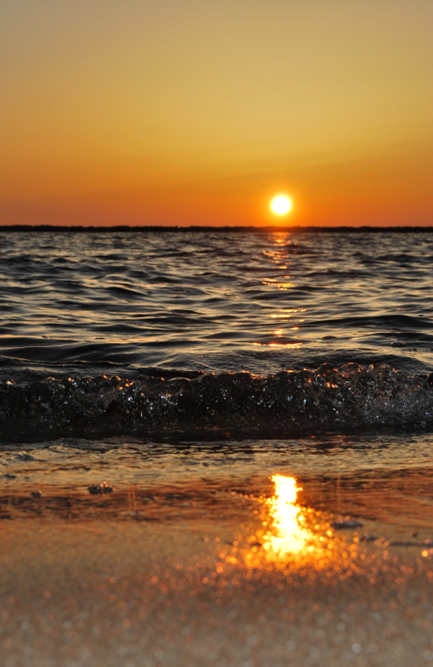A breathtaking sunset at a beautiful beach in Scottburgh, near the Anchored Inn